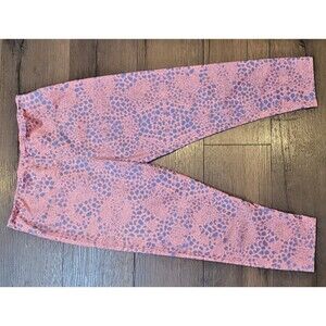 Lululemon Women's Leggings Capris Size 6 High Rise Coral & Blue